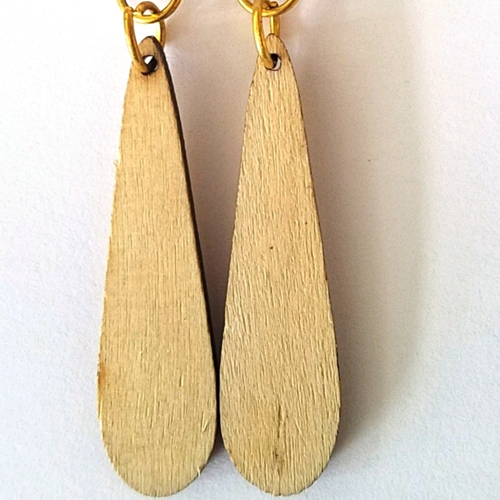 Wooden handmade earrings